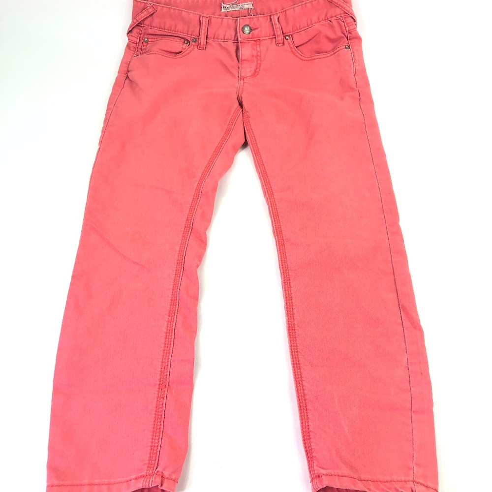 FP Women's Red Mid-Rise Pants Sz  31 Waist O213